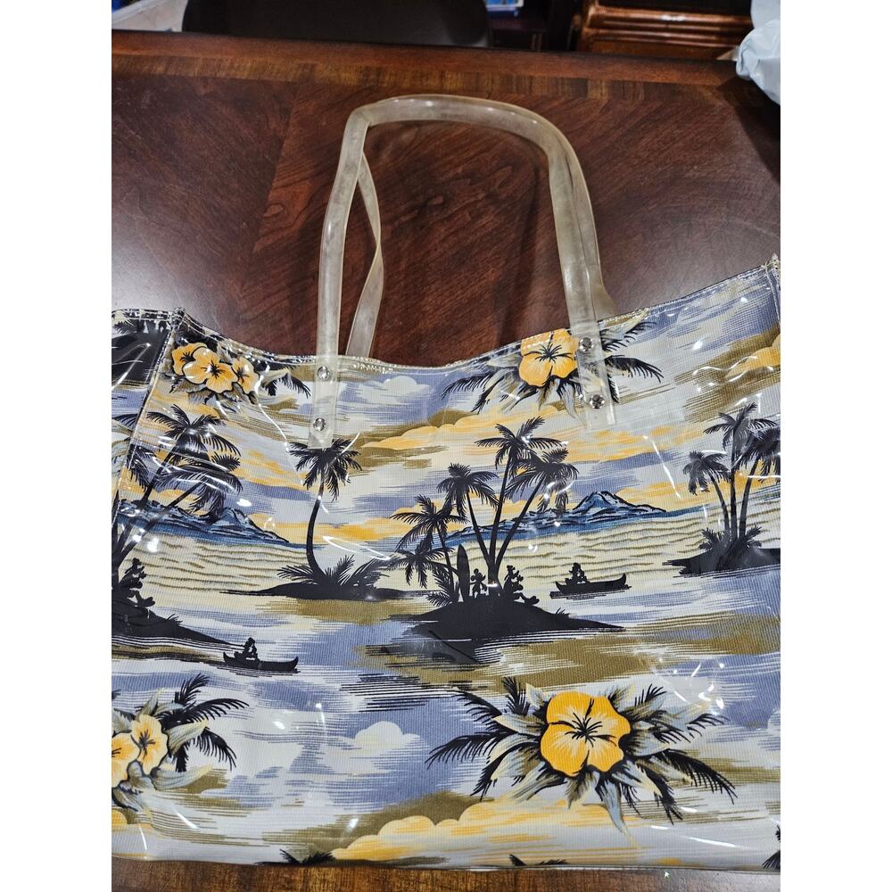 Rare Vintage Walt Disney World Aloha Mickey Hawaain Resort Waterproof Tote Bag - Picture 2 of 11